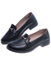 Czarne wsuwane półbuty loafersy /D6-3 13682 T339/