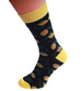 Kolorowe uniwersalne skarpety Czarne cytryry /G6-1 SK47 S5/