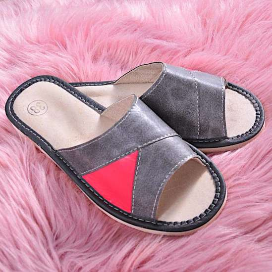 Szare klapki domowe /A4-1 10928 S195/