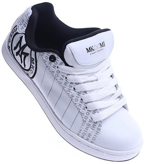 Białe damskie trampki z wiązaniami /E7-3 13859 S201/