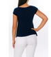 Granatowa koszulka bluzka damska z ozdobą /H2-K64 UB940 S0/