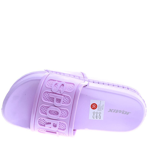 Fioletowe damskie klapki na basen /A6-1 13840 S194/