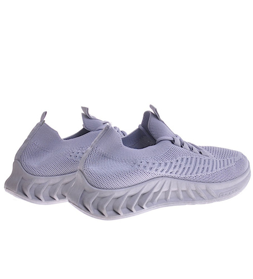 Wsuwane szare buty sportowe /F10-3 11869 T391/
