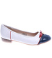 Wiosenne biało granatowe balerinki /C5-2 13797 T191/