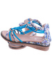 Niebieskie sandały paseczki na płaskim obcasie /F9-2 14188 T192/