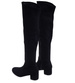Czarne klasyczne kozaki do kolan na obcasie /E6-1 18203 W583/