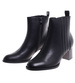 Czarne botki na niskim obcasie /G3-3 18403 W385/