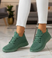 Wsuwane damskie buty sportowe neonowa zieleń /A2-2 13129 S296/