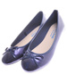 Granatowe damskie balerinki z kokardą /E6-3 2850 S059/