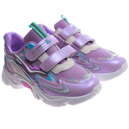 Fioletowe dziewczęce buty sportowe /D2-2 17426 T203/