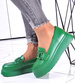 Zielone półbuty oxfordy na platformie 12310 /A10-3 2052-207 T695/