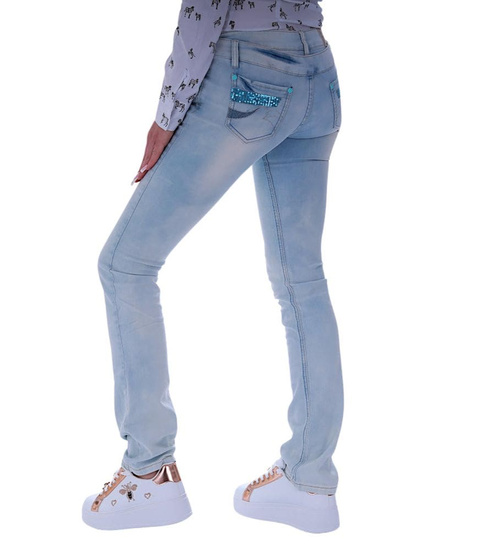 Niebieskie wygodne spodnie damskie /H2 UB845 G4/