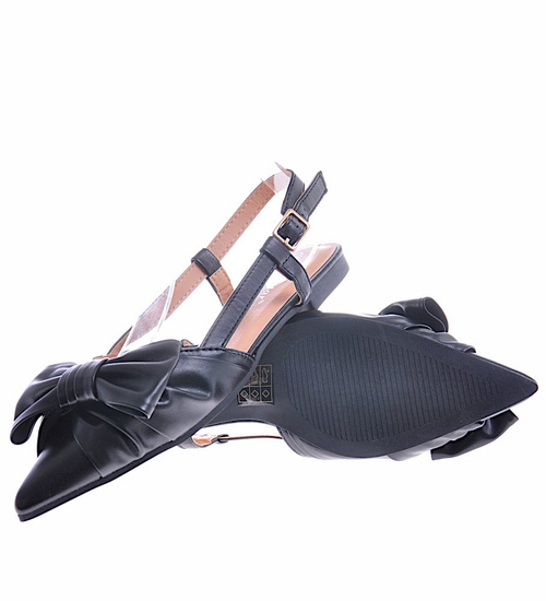 Czarne balerinki z kokardą Seastar /B5-2 10457 S423/