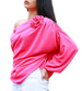 Różowa elegancka bluzka oversize /H UB762 S198/