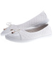 Sportowe białe balerinki damskie z kokardką /B5-3 13104 S290/