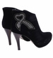 Czarne damskie botki na szpilce /A1-2 16620 T140/