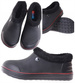 Czarne męskie kalosze piankowe z futerkiem /H2 17076  T291/