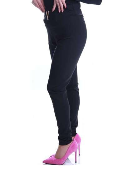 Elastyczne czarne legginsy Brand /H UB643 T692/