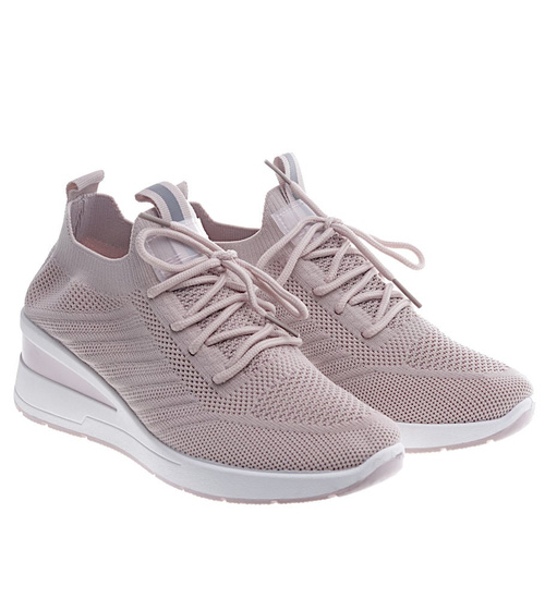 Różowe trampki sneakersy na koturnie /C2-3 13183 T395/