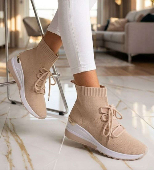 Elastyczne trampki sneakersy na koturnie /F5-3 13155 T111/