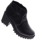 Damskie botki na obcasie w kolorze czarnym /E10-3 9881 S195 +H2/