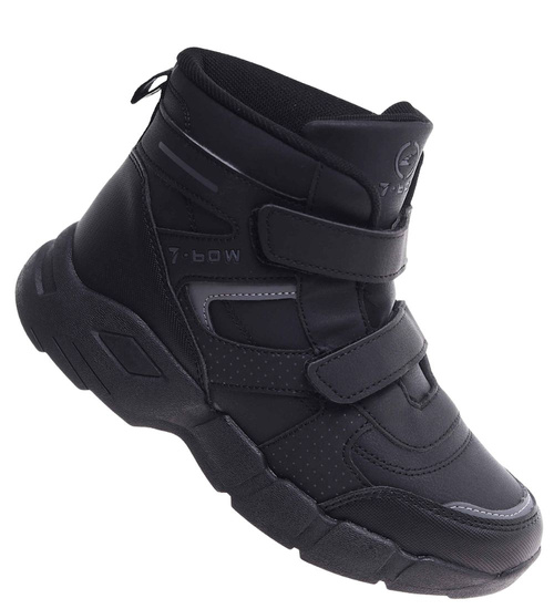 Ocieplane chłopięce półbuty na rzepy /D5-2 18464 T285/