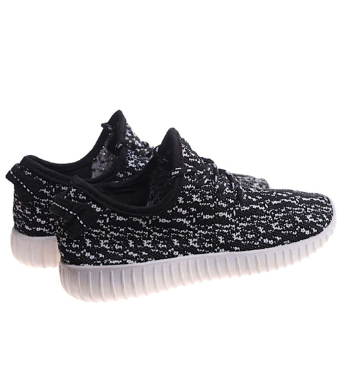 Dziewczęce czarno białe buty sportowe /E10-2 17499 T192/