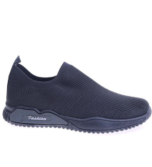 Wsuwane szare męskie buty sportowe /B5-1 14158 S237/