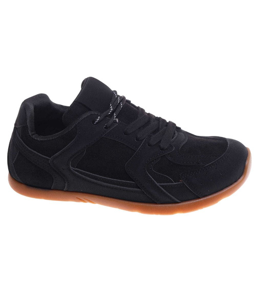 Czarne damskie buty sportowe /G8-2 18240 G127/