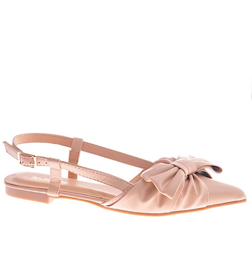 Beżowe sandały na płaskim obcasie /D7-2 12059 T397