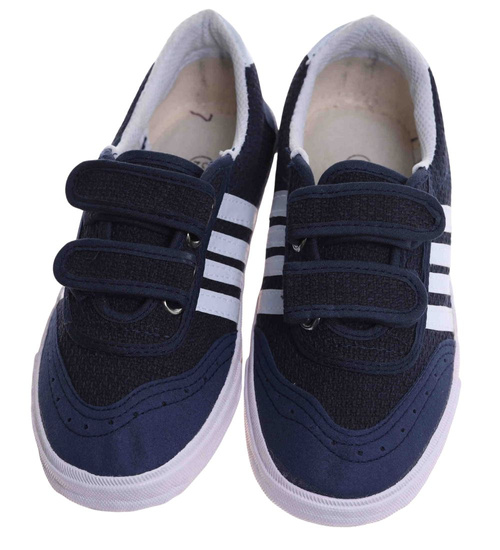 Granatowe trampki halówki na rzepy /D7-1+H2 18083 T186/