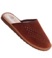 Męskie domowe kapcie ze skóry zamszowej Brązowe /F6-1 7929 S195/