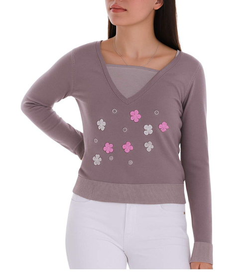 Fioletowa bluzka sweter damski /H2 K4 ub994S0/