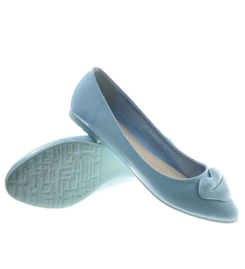 Niebieskie balerinki z ustami /B4-2 8250 S099/