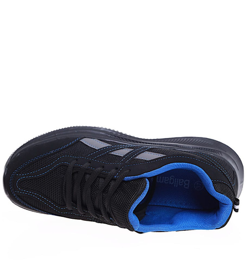 Chłopięce wiązane czarne buty sportowe /E3-2 16780  T396/