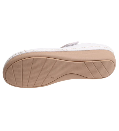 Białe klapki na koturnie i platformie /E2-2 177866 T280/