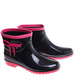 Kalosze damskie czarno różowe gumiaki /A4-1 18174 T352/