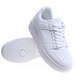 Białe damskie trampki na niskiej platformie /G2-3 13619 T484/