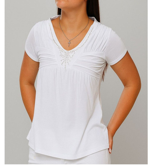 Biała koszulka bluzka damska /H2-K26 UB963 S0/