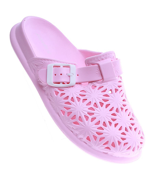 Różowe damskie klapki na basen /A10-1 13844 S194/