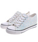 Białe trampki sneakersy na niskim koturnie /G8-1 16615 T096/