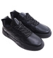Czarne wiązane męskie trampki /B7-3 17172 T287/