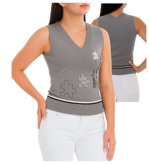 Szara koszulka bezrękawnik /H2 K29 ub972 S0/