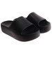 Czarne wodoodporne klapki plażowe na platformie /C1-3 17847 G182/