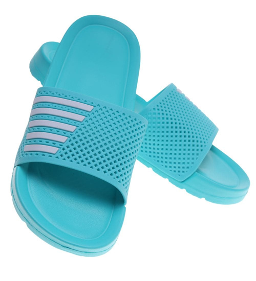 Klapki damskie na basen wodoodporne zielone ażurowe /D3-1 18640 T187/