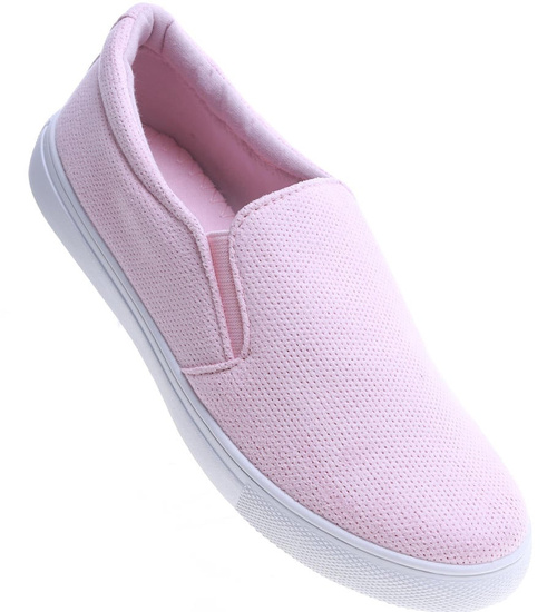 Wsuwane różowe trampki slip on /G8-2 13607 S171/