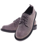Szare półbuty oxfordy damskie sznurowane zamszowe /A4-3 18702 T155/