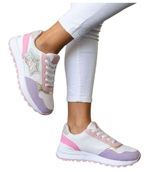 Pastelowe buty sportowe sneakersy /C7-3 17442  W299/