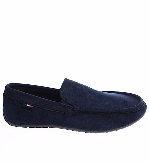 Zamszowe buty męskie wsuwane mokasyny /F2-2 16629 S398/