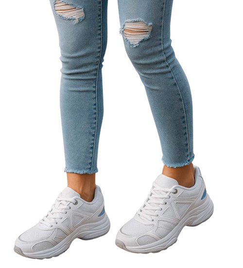 Białe damskie buty sportowe /A8-3 18120 T208/